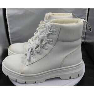WMNS Dr. Martens Combs White Canvas High Top Combat Urban Grunge Sz 8